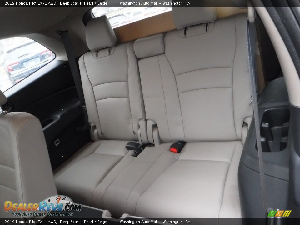 2019 Honda Pilot EX-L AWD Deep Scarlet Pearl / Beige Photo #29