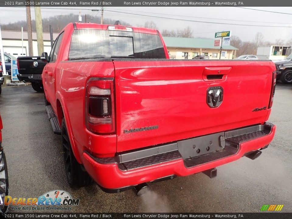 2021 Ram 1500 Laramie Crew Cab 4x4 Flame Red / Black Photo #3