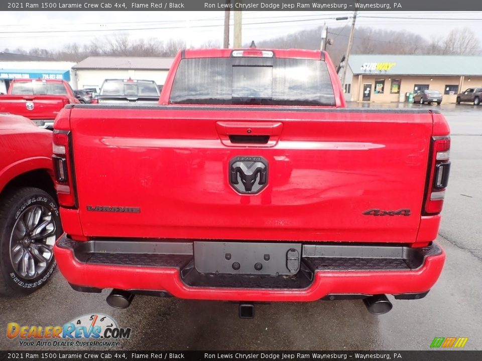 2021 Ram 1500 Laramie Crew Cab 4x4 Flame Red / Black Photo #4