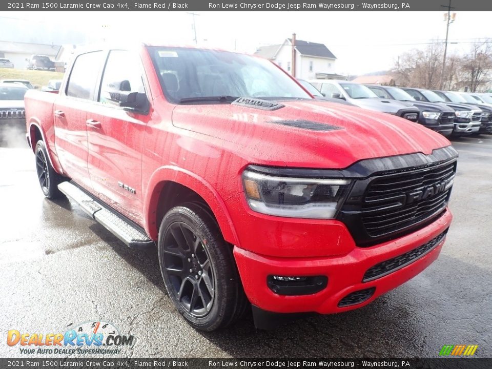 2021 Ram 1500 Laramie Crew Cab 4x4 Flame Red / Black Photo #7