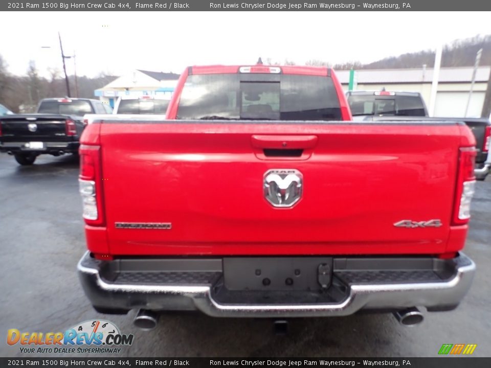 2021 Ram 1500 Big Horn Crew Cab 4x4 Flame Red / Black Photo #5