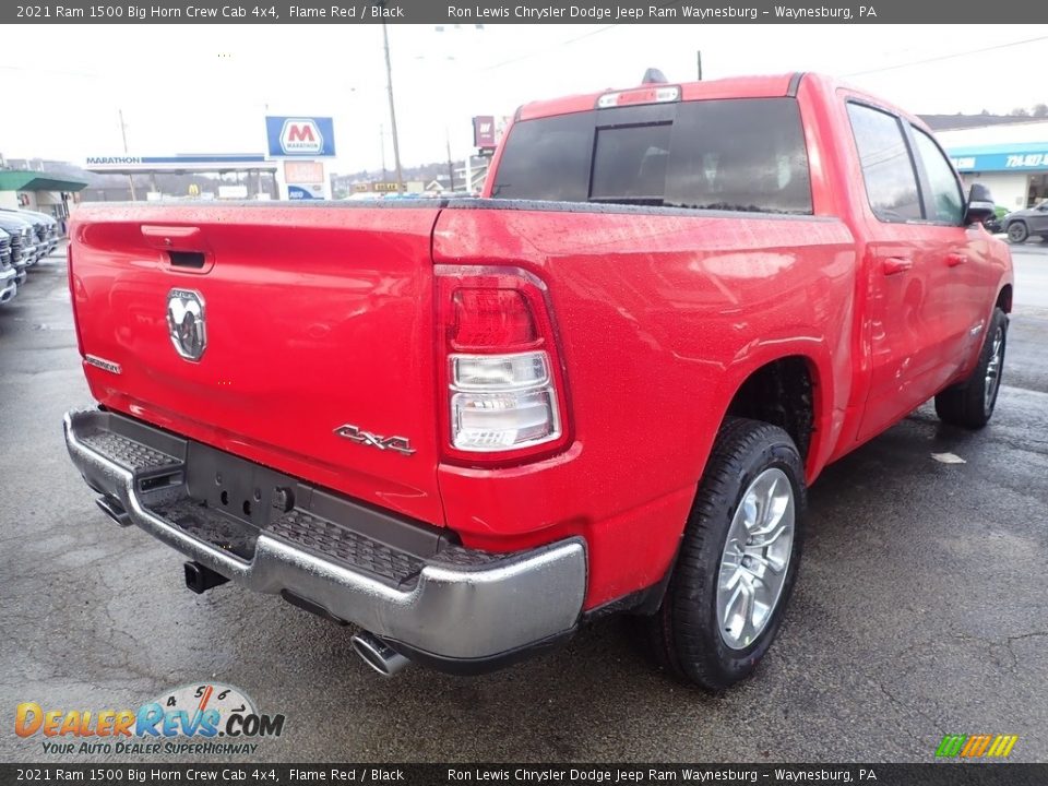 2021 Ram 1500 Big Horn Crew Cab 4x4 Flame Red / Black Photo #7