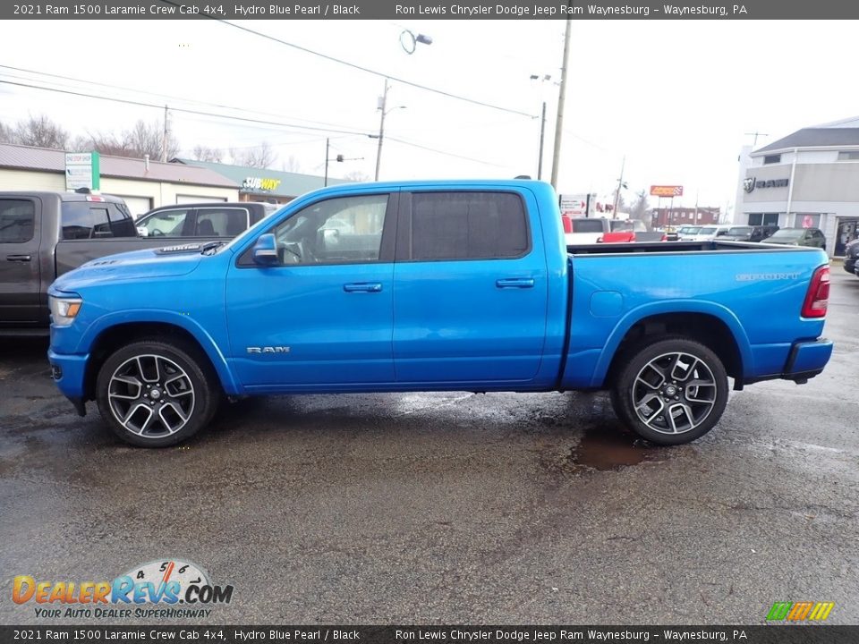 Hydro Blue Pearl 2021 Ram 1500 Laramie Crew Cab 4x4 Photo #2