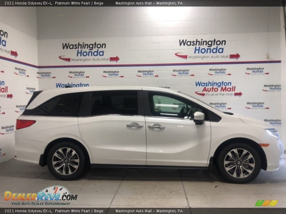 2021 Honda Odyssey EX-L Platinum White Pearl / Beige Photo #1