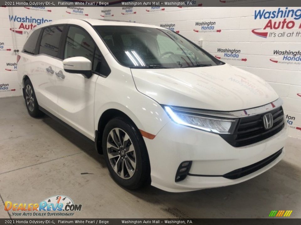 2021 Honda Odyssey EX-L Platinum White Pearl / Beige Photo #2