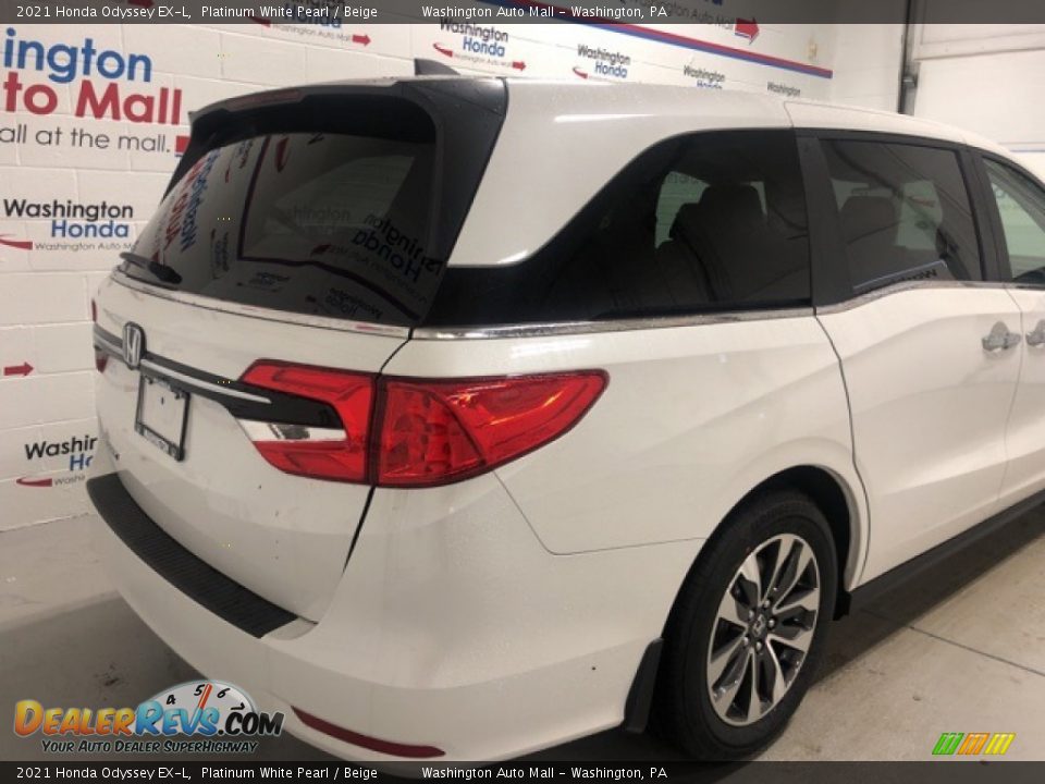 2021 Honda Odyssey EX-L Platinum White Pearl / Beige Photo #3