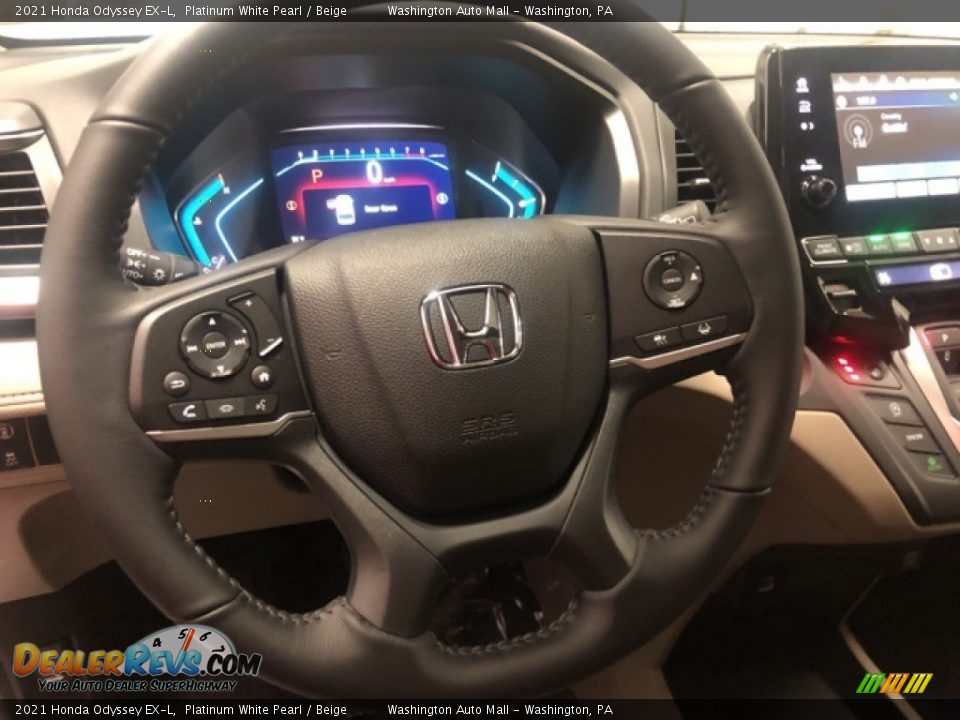 2021 Honda Odyssey EX-L Platinum White Pearl / Beige Photo #10