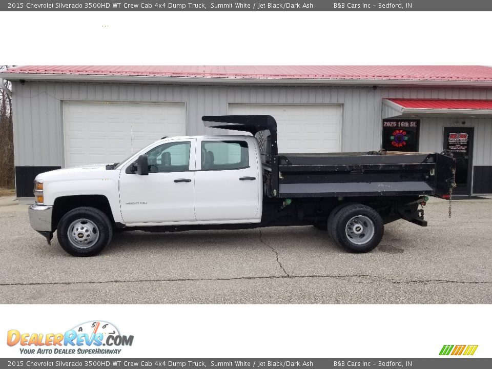 2015 Chevrolet Silverado 3500HD WT Crew Cab 4x4 Dump Truck Summit White / Jet Black/Dark Ash Photo #2