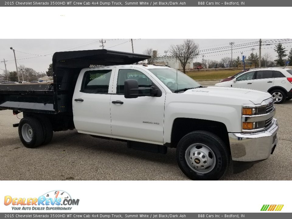 2015 Chevrolet Silverado 3500HD WT Crew Cab 4x4 Dump Truck Summit White / Jet Black/Dark Ash Photo #7