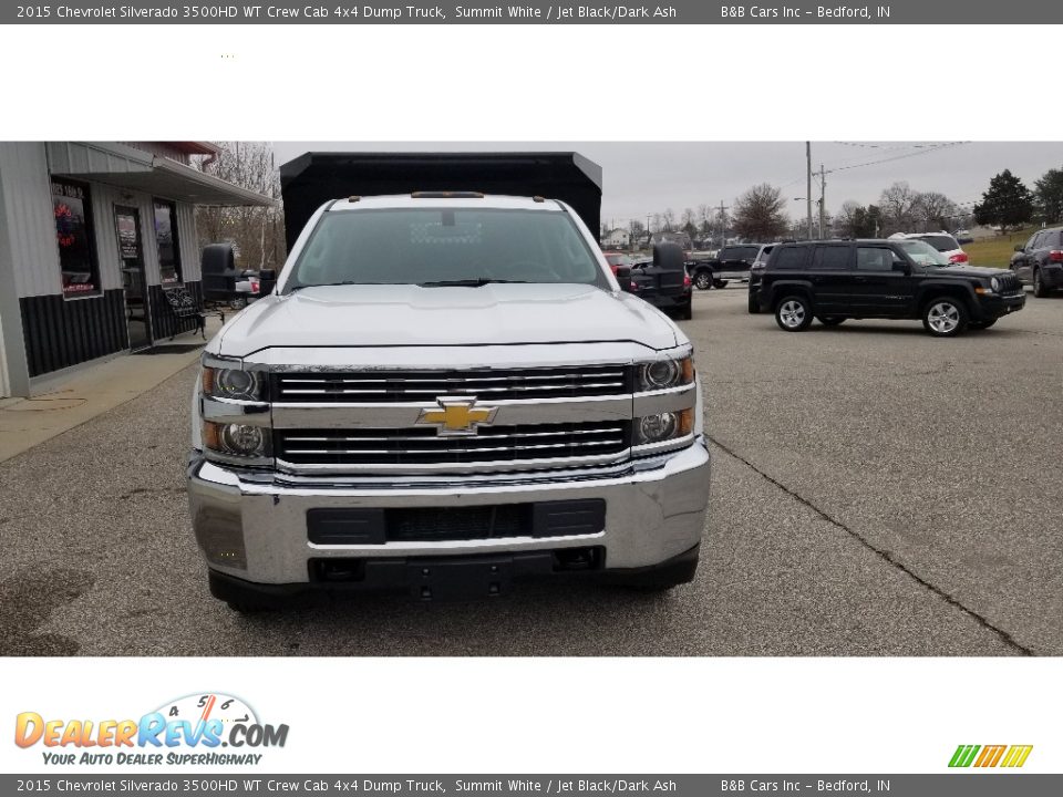 2015 Chevrolet Silverado 3500HD WT Crew Cab 4x4 Dump Truck Summit White / Jet Black/Dark Ash Photo #8