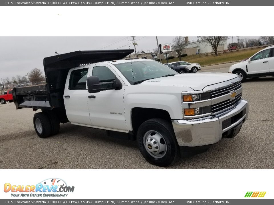 2015 Chevrolet Silverado 3500HD WT Crew Cab 4x4 Dump Truck Summit White / Jet Black/Dark Ash Photo #23