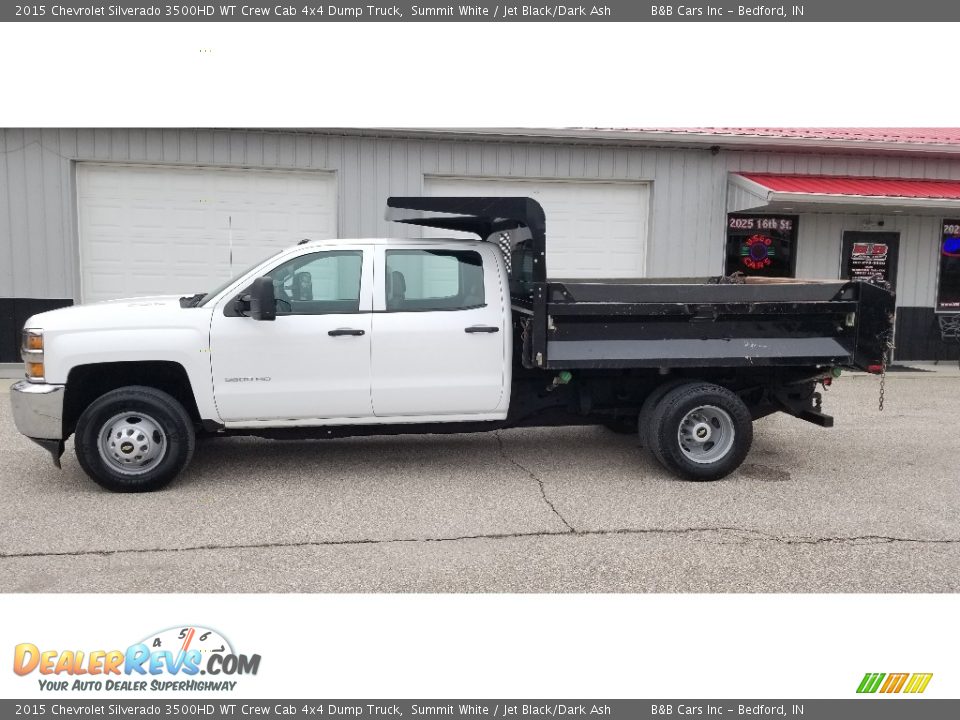 2015 Chevrolet Silverado 3500HD WT Crew Cab 4x4 Dump Truck Summit White / Jet Black/Dark Ash Photo #24