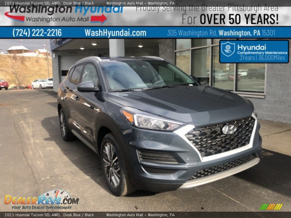 2021 Hyundai Tucson SEL AWD Dusk Blue / Black Photo #1