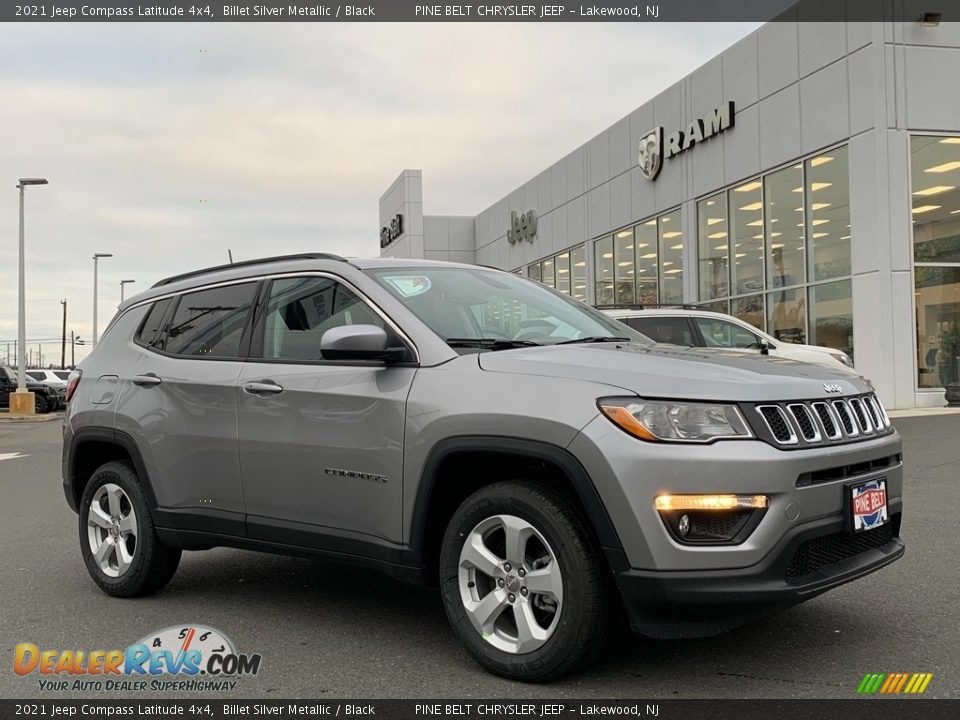 2021 Jeep Compass Latitude 4x4 Billet Silver Metallic / Black Photo #1