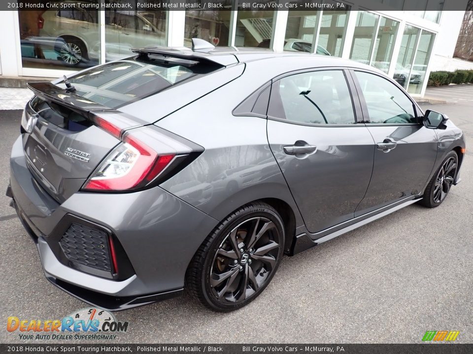 2018 Honda Civic Sport Touring Hatchback Polished Metal Metallic / Black Photo #3