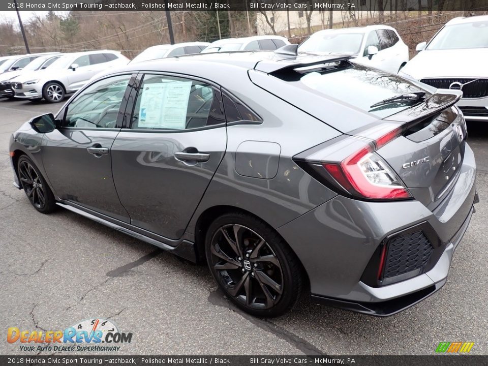 2018 Honda Civic Sport Touring Hatchback Polished Metal Metallic / Black Photo #6