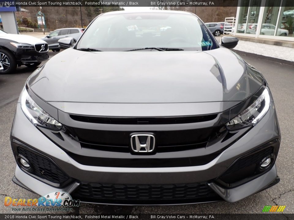2018 Honda Civic Sport Touring Hatchback Polished Metal Metallic / Black Photo #9