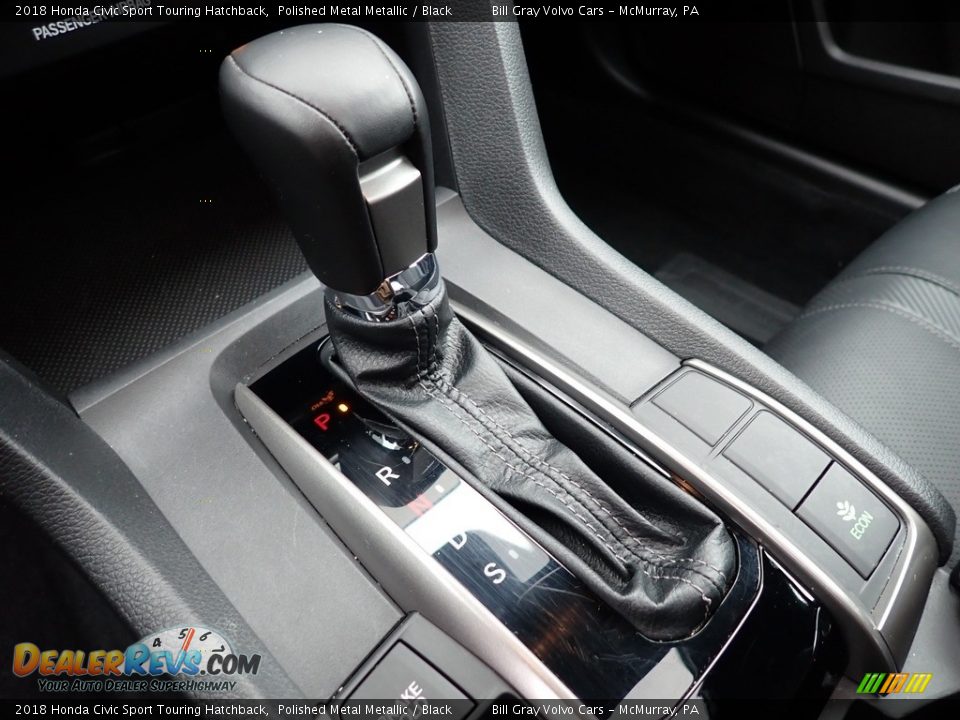 2018 Honda Civic Sport Touring Hatchback Polished Metal Metallic / Black Photo #19