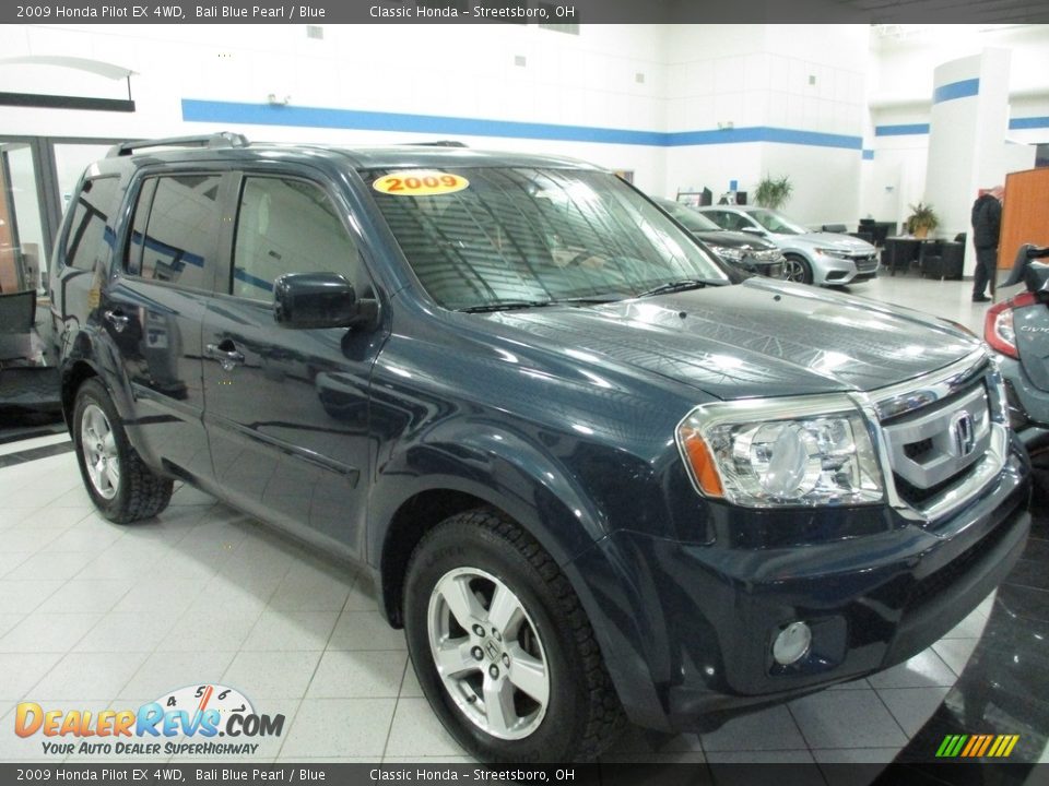 2009 Honda Pilot EX 4WD Bali Blue Pearl / Blue Photo #3
