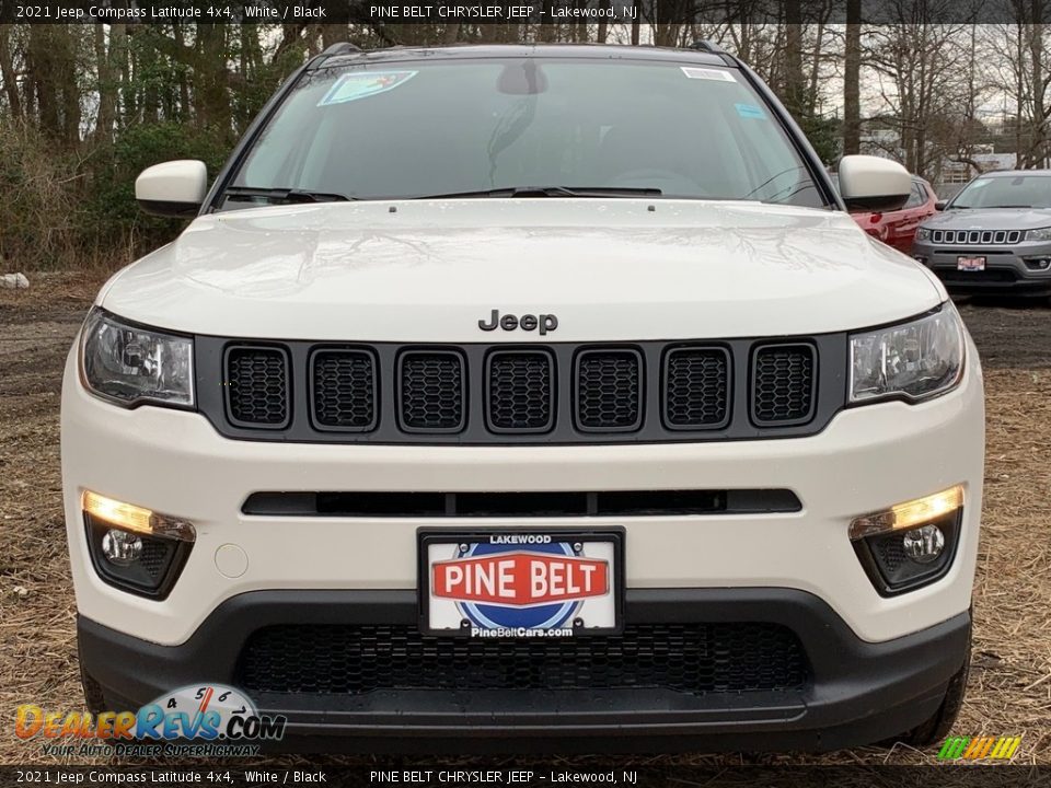 2021 Jeep Compass Latitude 4x4 White / Black Photo #3