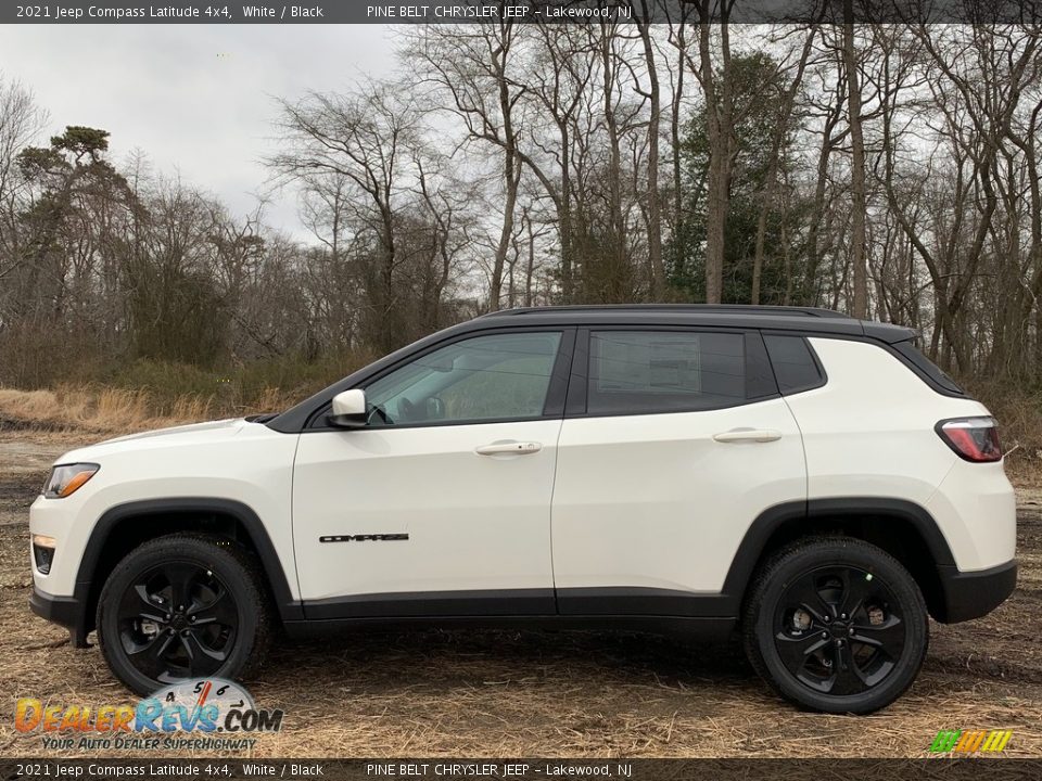 2021 Jeep Compass Latitude 4x4 White / Black Photo #4