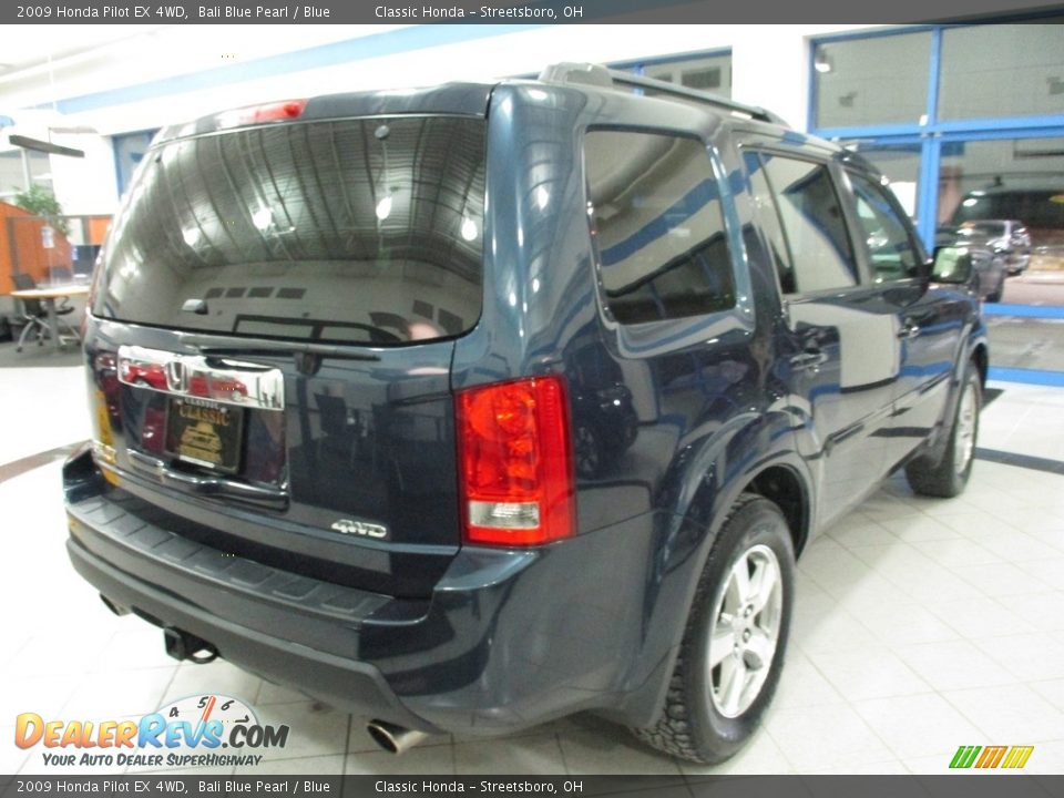 2009 Honda Pilot EX 4WD Bali Blue Pearl / Blue Photo #7