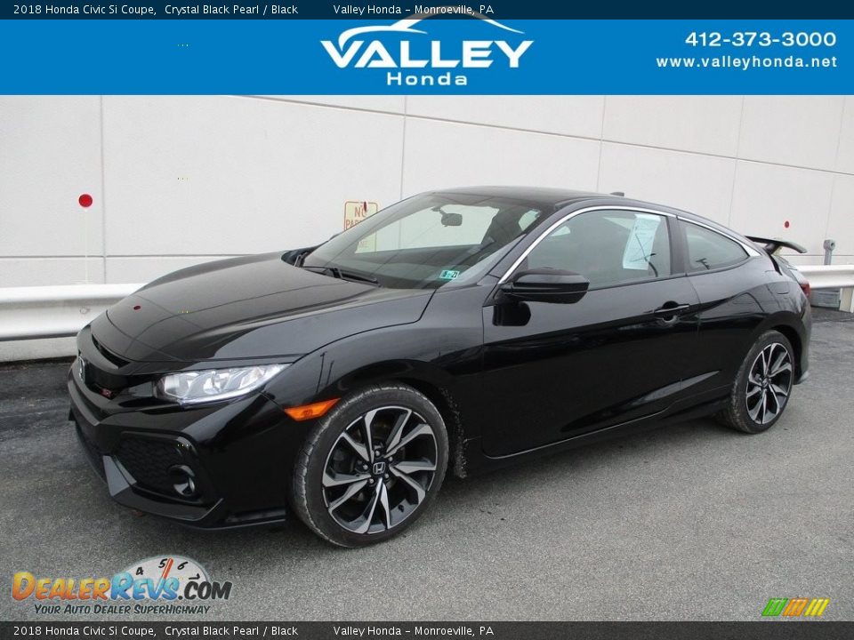 2018 Honda Civic Si Coupe Crystal Black Pearl / Black Photo #1