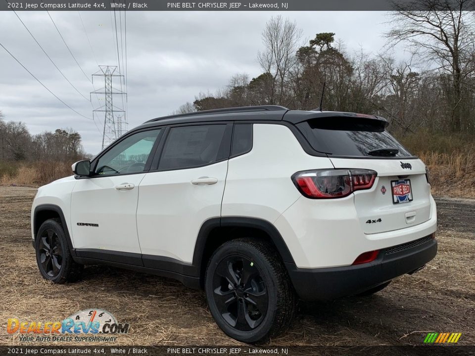 2021 Jeep Compass Latitude 4x4 White / Black Photo #6