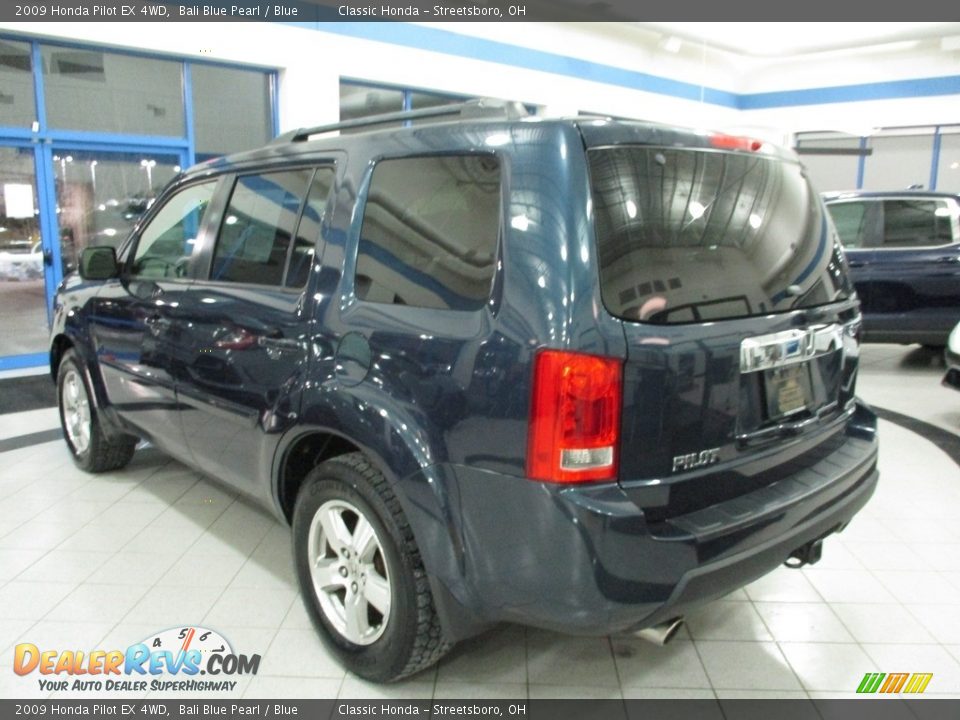 2009 Honda Pilot EX 4WD Bali Blue Pearl / Blue Photo #9