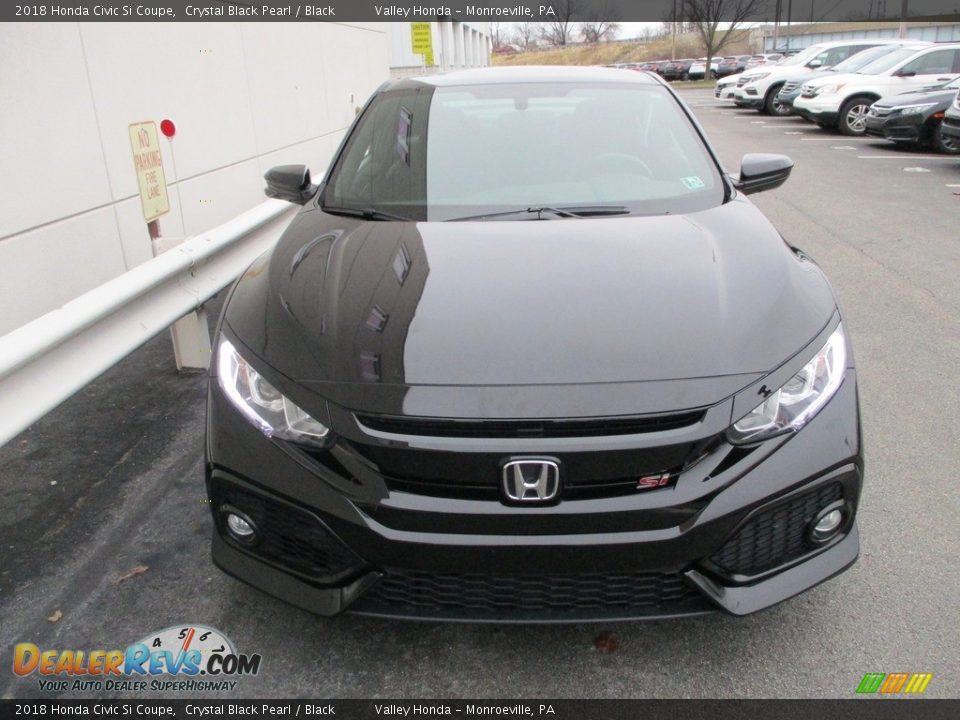 2018 Honda Civic Si Coupe Crystal Black Pearl / Black Photo #8