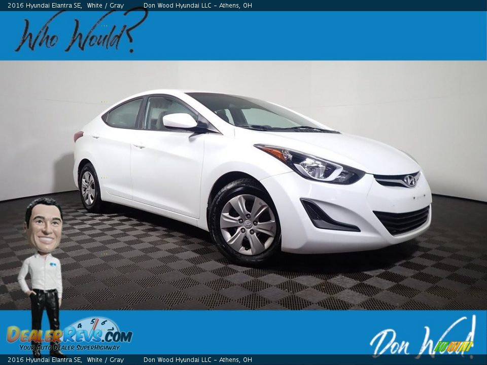 2016 Hyundai Elantra SE White / Gray Photo #1