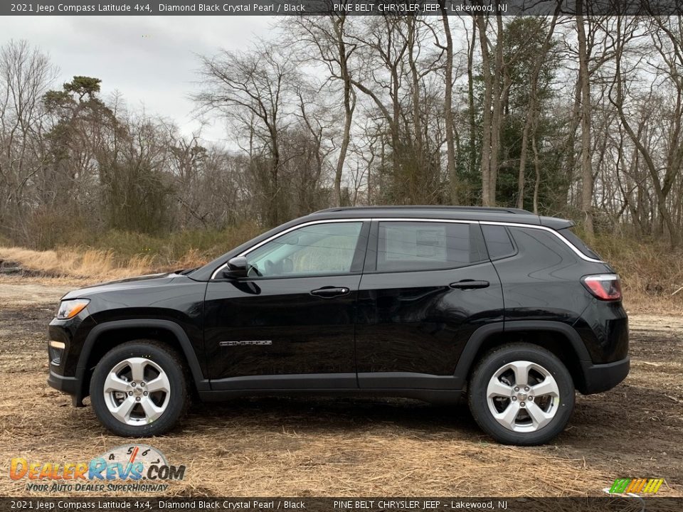 Diamond Black Crystal Pearl 2021 Jeep Compass Latitude 4x4 Photo #4