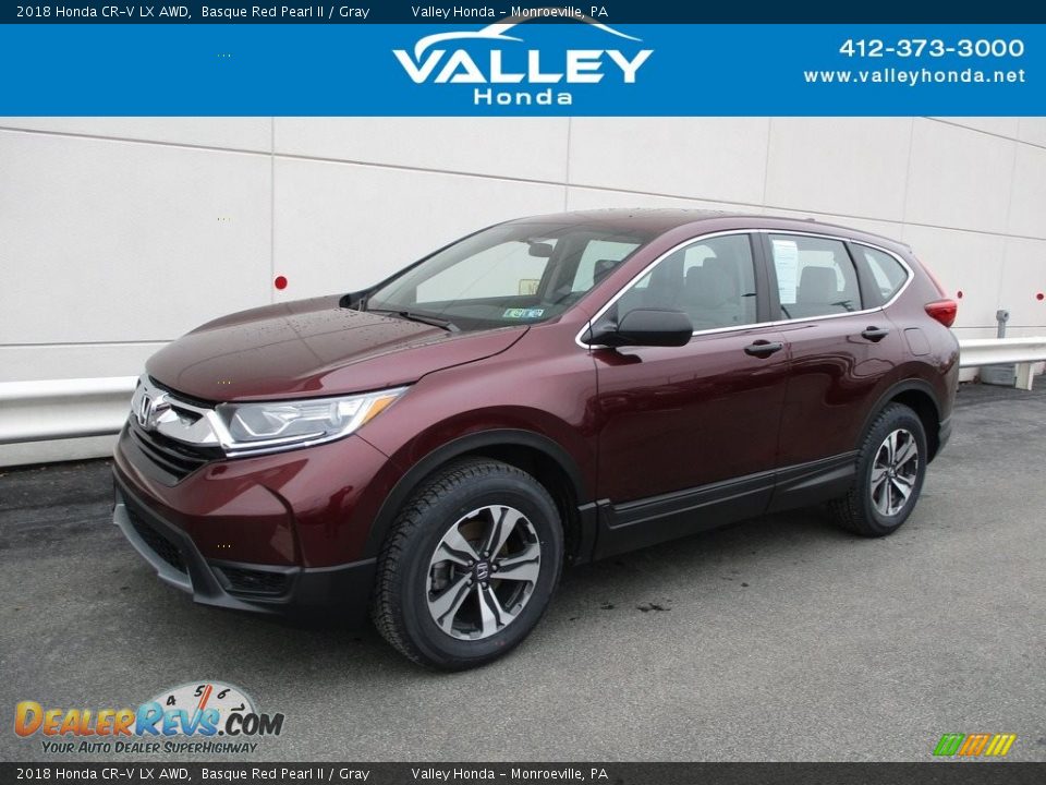 2018 Honda CR-V LX AWD Basque Red Pearl II / Gray Photo #1