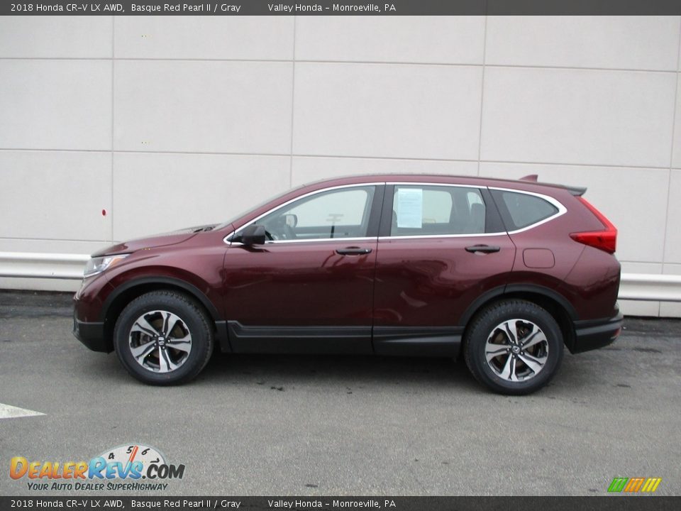 2018 Honda CR-V LX AWD Basque Red Pearl II / Gray Photo #2