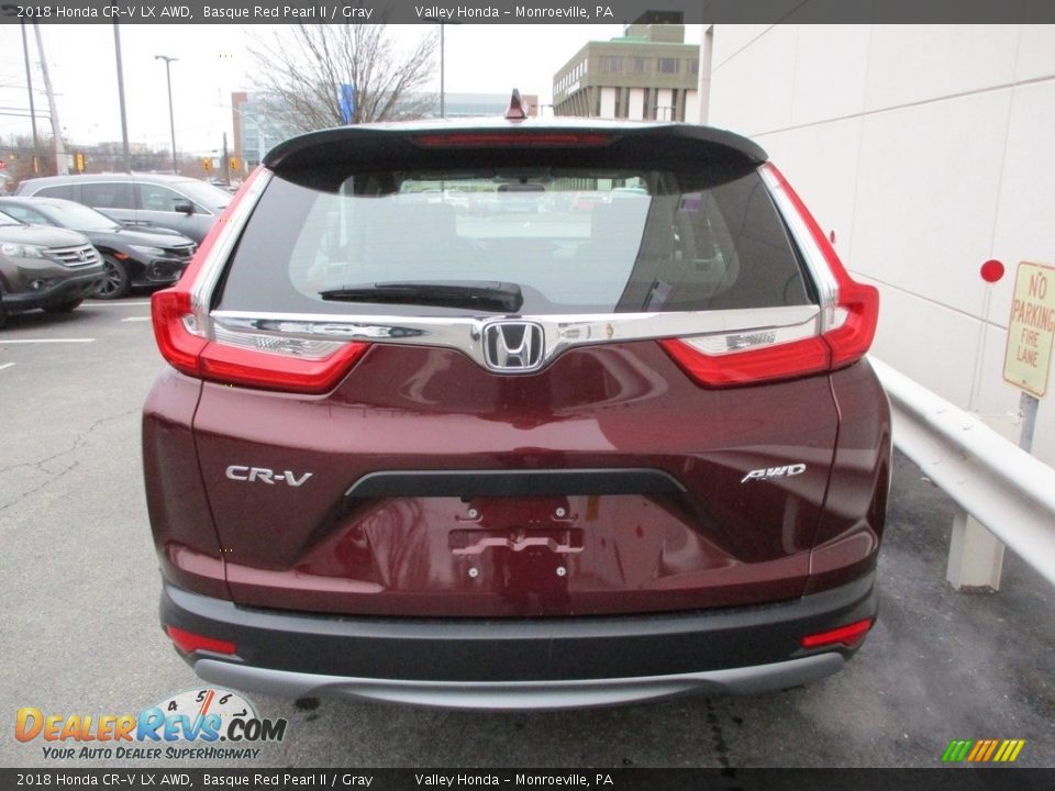 2018 Honda CR-V LX AWD Basque Red Pearl II / Gray Photo #4