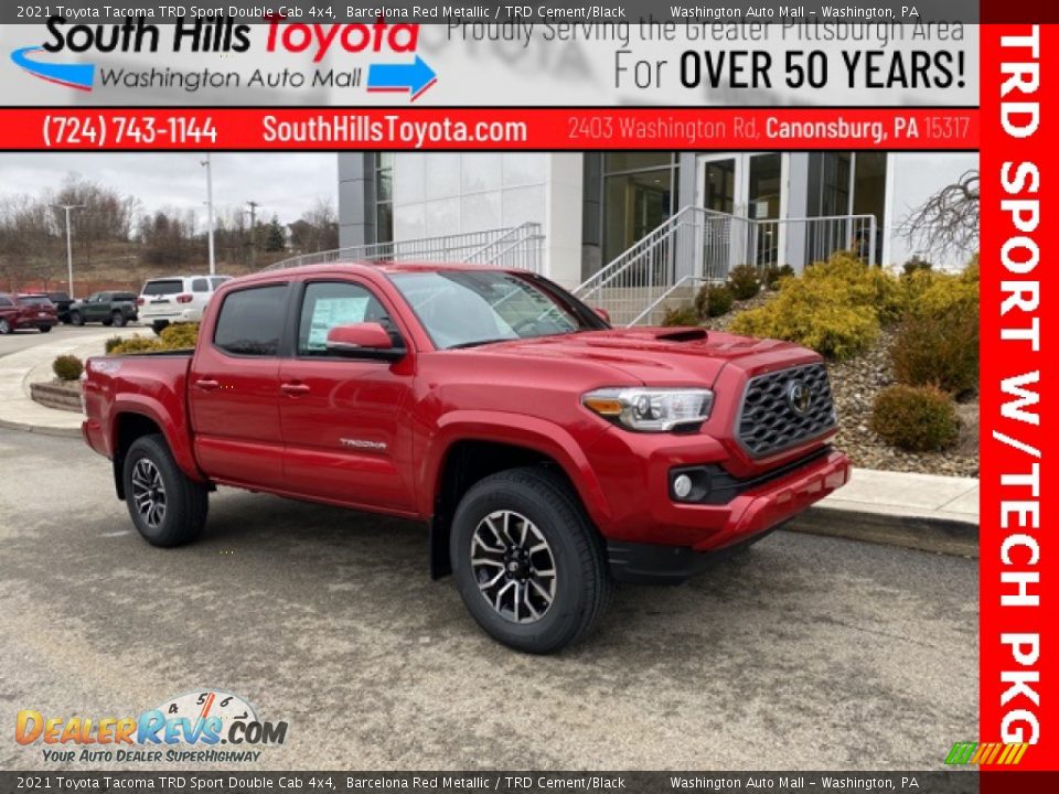 2021 Toyota Tacoma TRD Sport Double Cab 4x4 Barcelona Red Metallic / TRD Cement/Black Photo #1