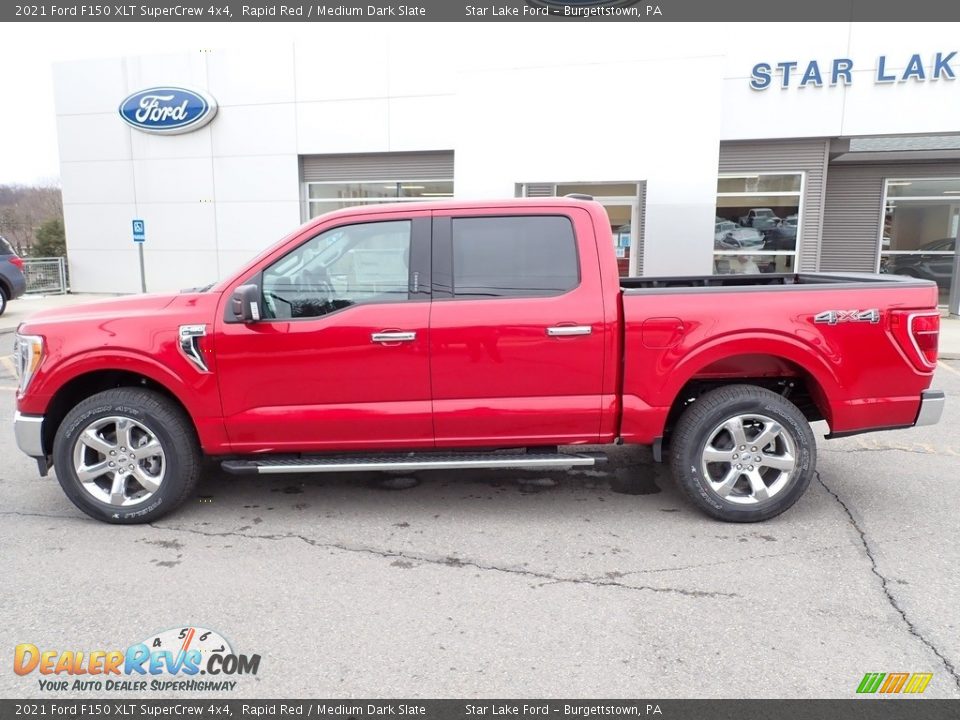 2021 Ford F150 XLT SuperCrew 4x4 Rapid Red / Medium Dark Slate Photo #2