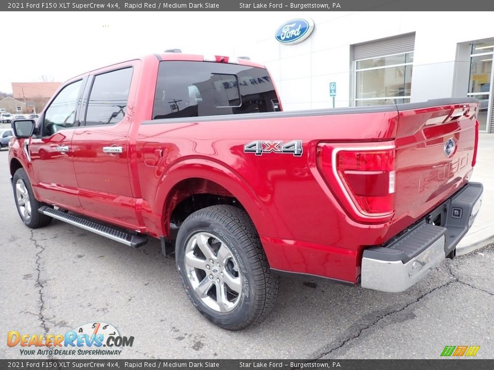 2021 Ford F150 XLT SuperCrew 4x4 Rapid Red / Medium Dark Slate Photo #3