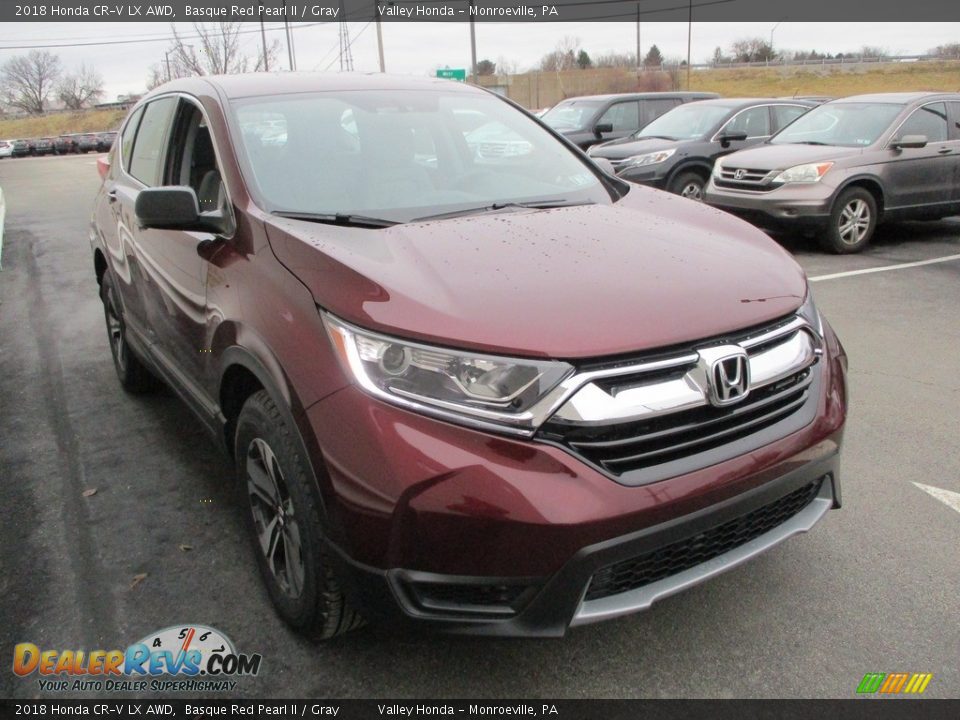 2018 Honda CR-V LX AWD Basque Red Pearl II / Gray Photo #7