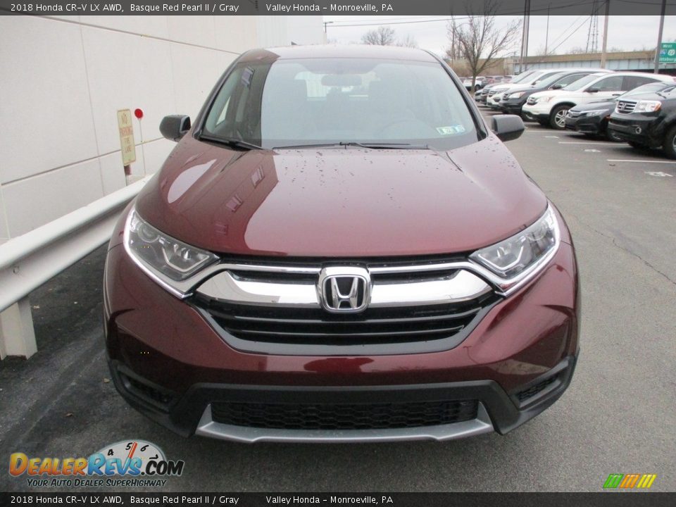 2018 Honda CR-V LX AWD Basque Red Pearl II / Gray Photo #8