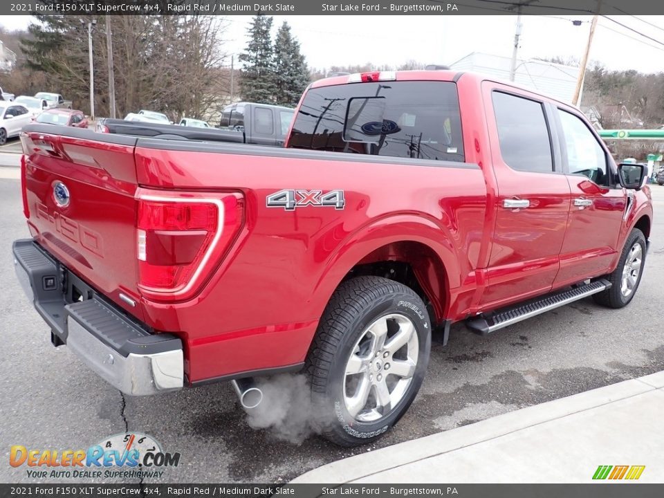 2021 Ford F150 XLT SuperCrew 4x4 Rapid Red / Medium Dark Slate Photo #5