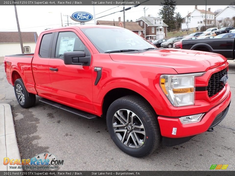 Front 3/4 View of 2021 Ford F150 STX SuperCab 4x4 Photo #7