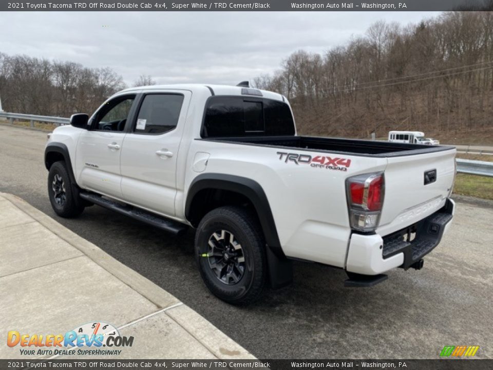 2021 Toyota Tacoma TRD Off Road Double Cab 4x4 Super White / TRD Cement/Black Photo #2