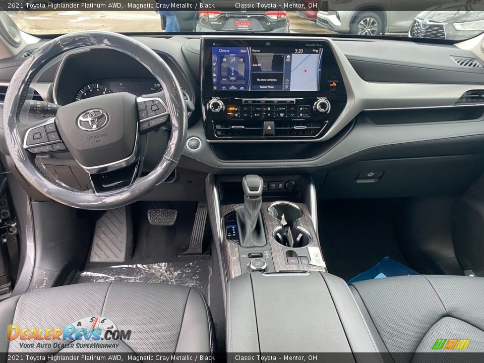 Black Interior - 2021 Toyota Highlander Platinum AWD Photo #4