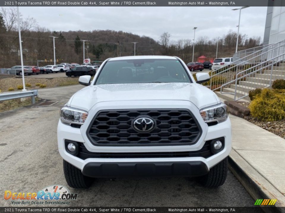 2021 Toyota Tacoma TRD Off Road Double Cab 4x4 Super White / TRD Cement/Black Photo #11