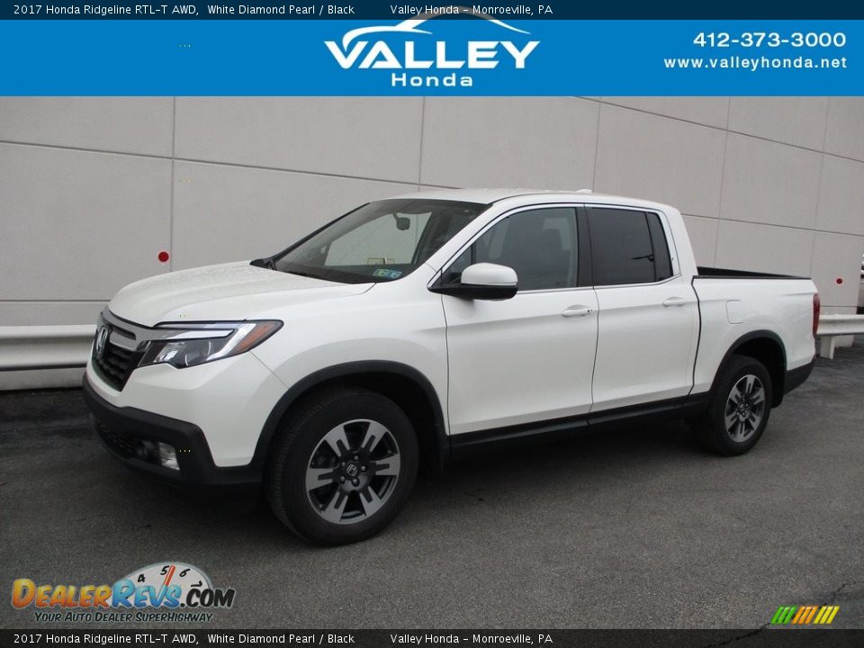 2017 Honda Ridgeline RTL-T AWD White Diamond Pearl / Black Photo #1