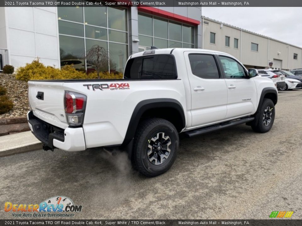 2021 Toyota Tacoma TRD Off Road Double Cab 4x4 Super White / TRD Cement/Black Photo #13