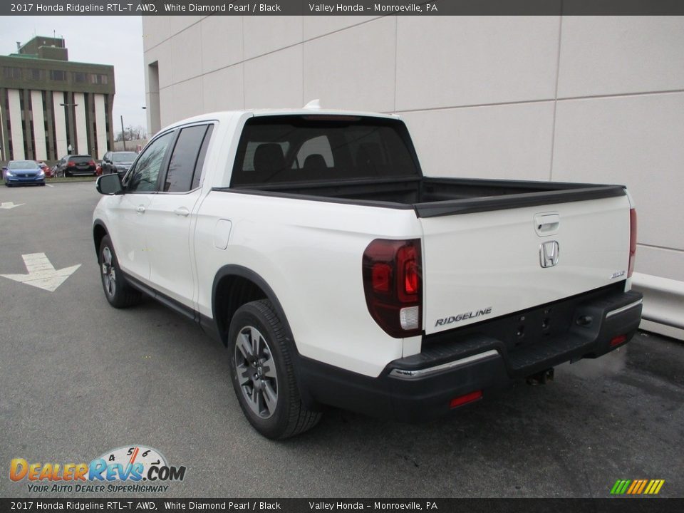 2017 Honda Ridgeline RTL-T AWD White Diamond Pearl / Black Photo #3