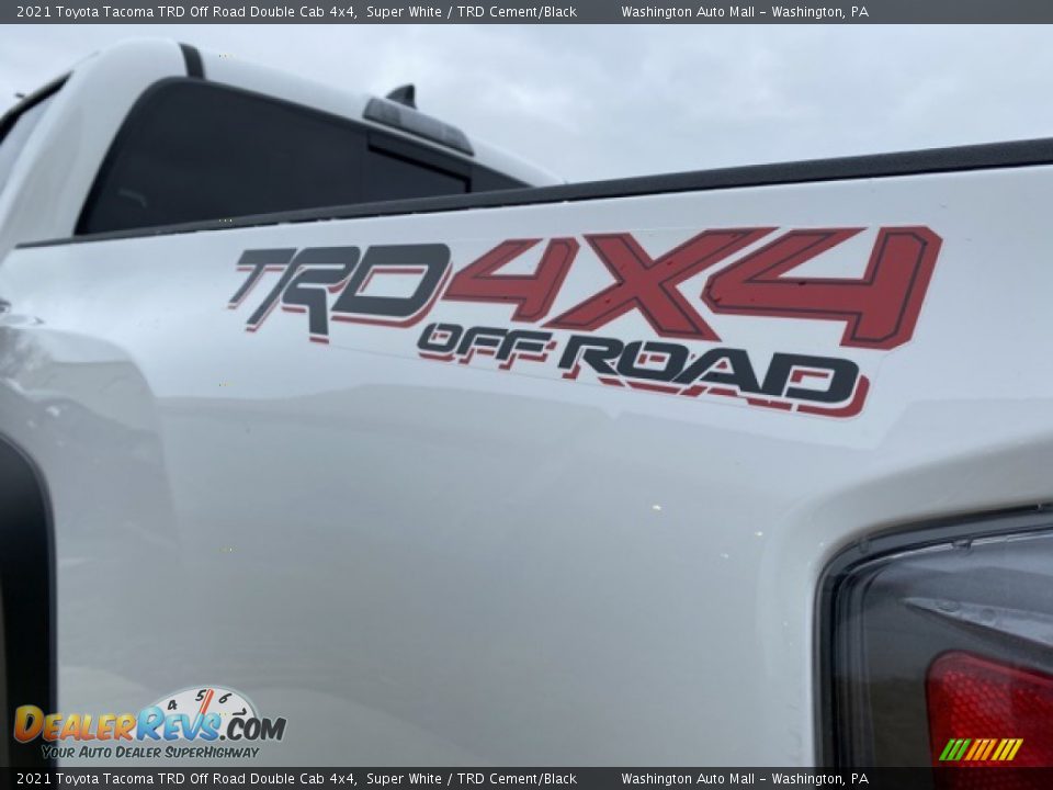 2021 Toyota Tacoma TRD Off Road Double Cab 4x4 Super White / TRD Cement/Black Photo #25