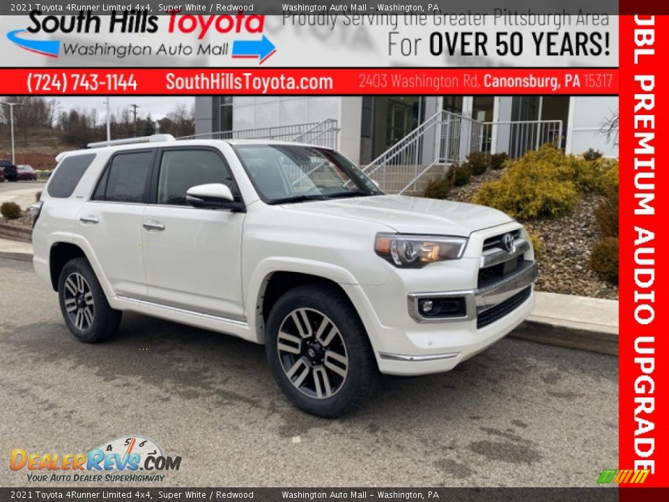 2021 Toyota 4Runner Limited 4x4 Super White / Redwood Photo #1